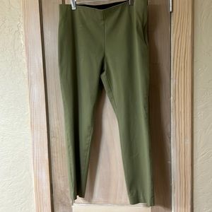 Olive green side zip pant